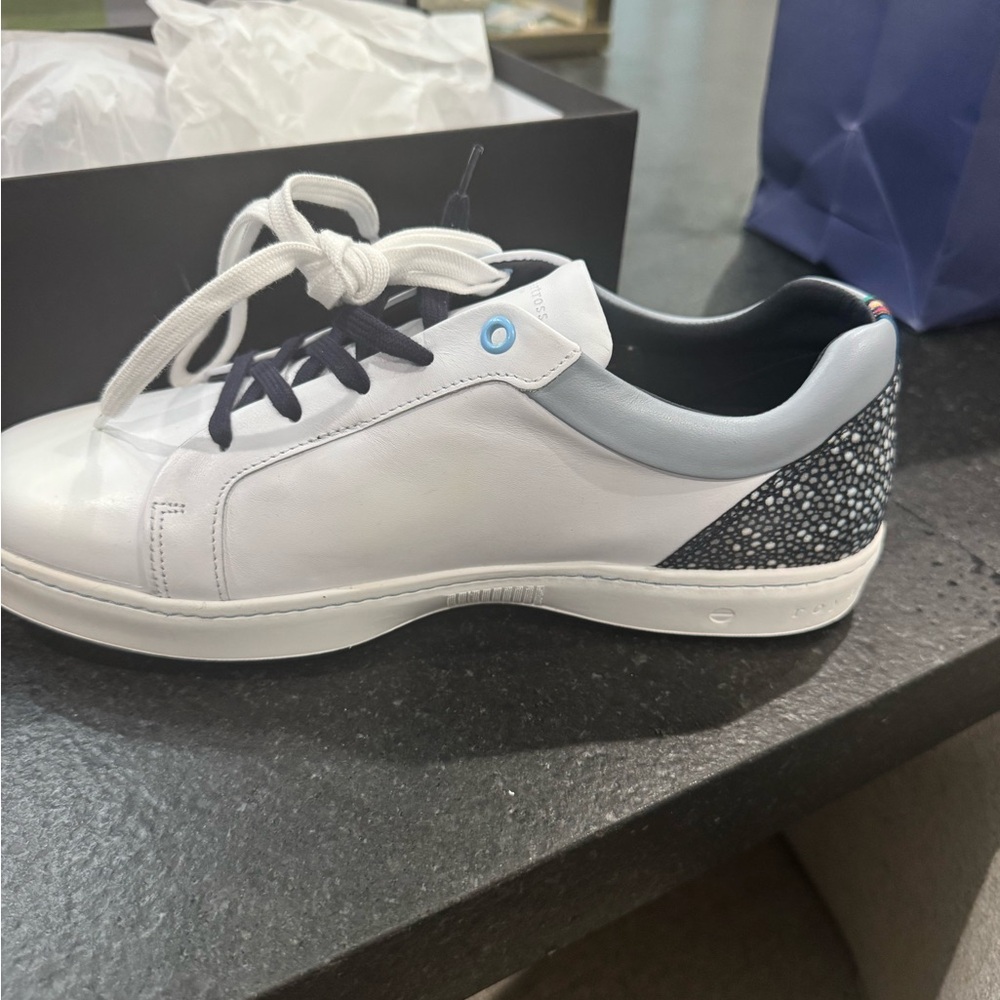 Elegant White and Black Women's Athletic Shoes